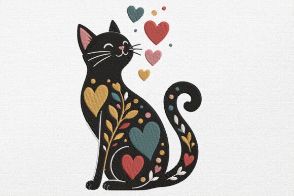 Cat Embroidery Design