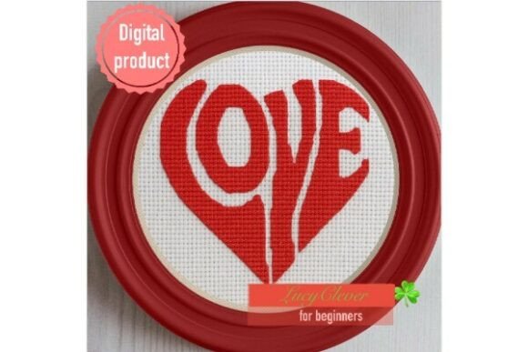 Coral Love Cross Stitch Pattern
