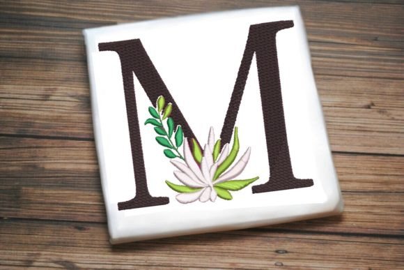 M Letter Decorative Greenery Monogram