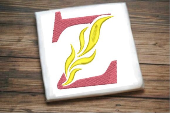 Z Letter Alphabet on Fire